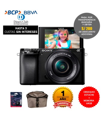 Camara Sony A6100 + E PZ...