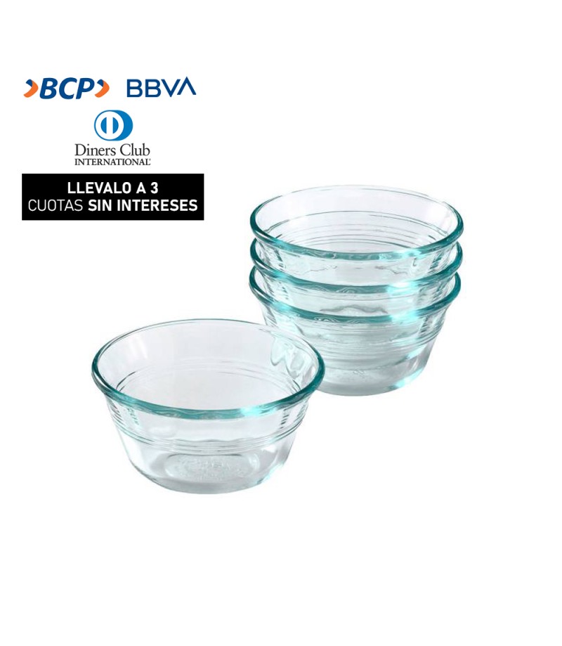 Dulcera Gelatinero Pyrex x 4Pz 6 onzas 21001