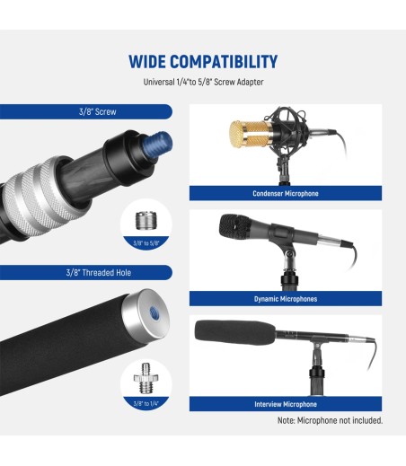 Extension Neewer (Boom Pole) para Microfonono MS-300C (Fibra de Carbono)