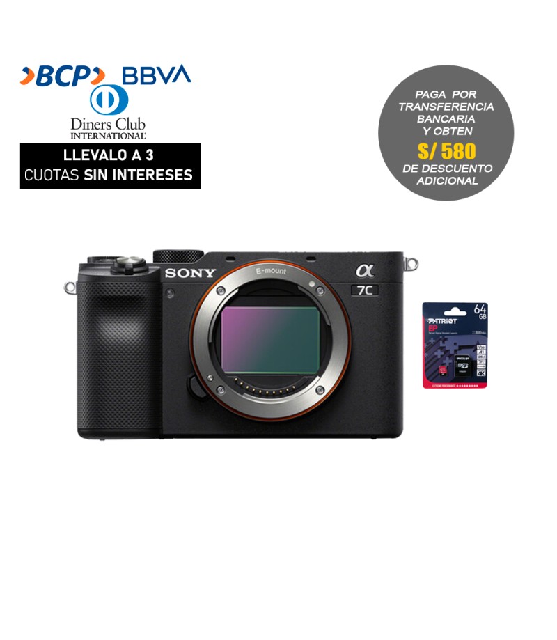 Camara Sony Alpha a7C (Solo Cuerpo) (Gratis:Mem.64GB)