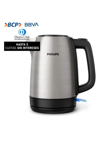 Hervidor Philips 1.7LT Acero inox HD9350 duradero