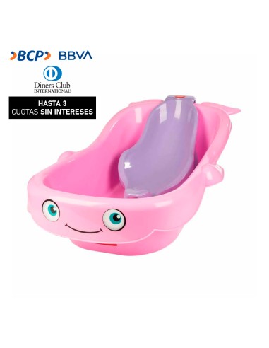 Bañera Ballenita Feliz Basa Rosada 8550+asiento