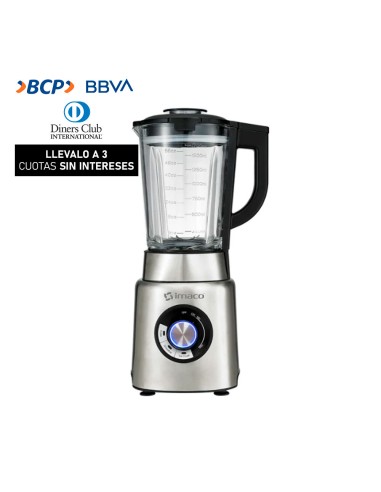 Licuadora Imaco BLS1417 1.7Lt 1400W Acero Inox V.Vidrio