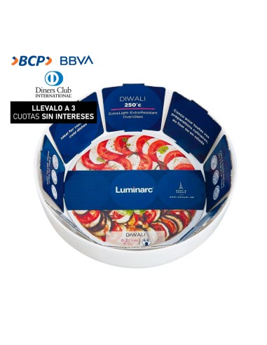 Fuente redonda Luminarc 22cm Diwali 10207
